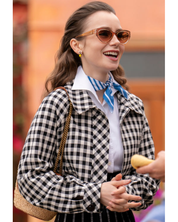 EmilyInParisS04LilyCollinsPlaidJacket