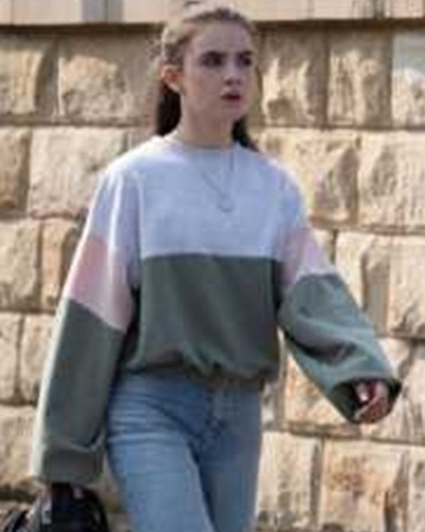 Emmerdale 2025 Khaki Green Colorblock Sweatshirt