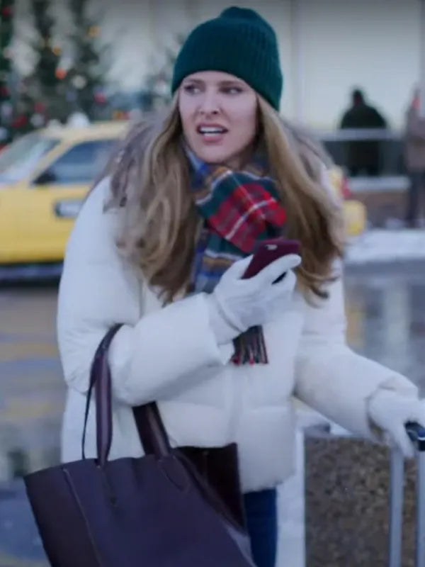 Jill Wagner Christmas Under the Northern Lights White Jacket