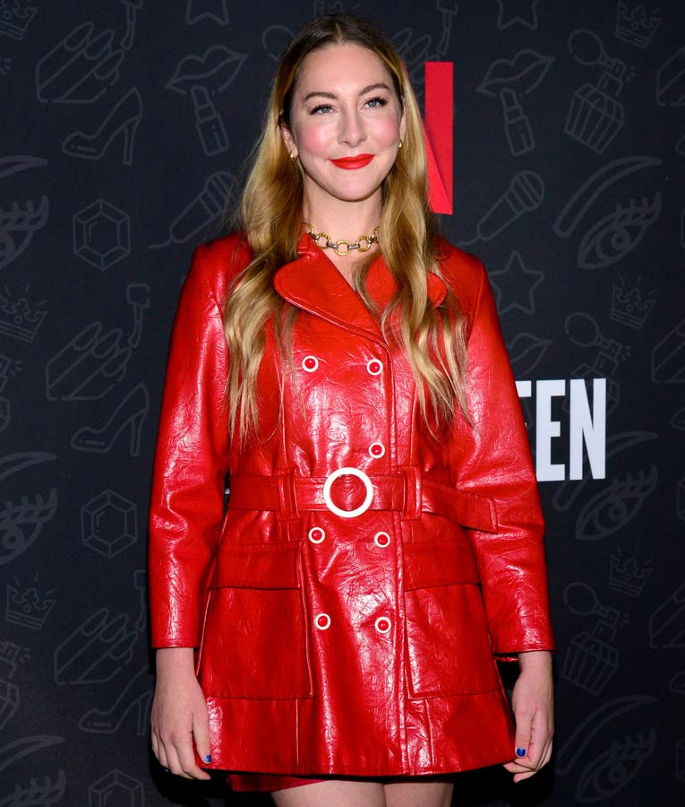 Este Haim Red Leather Coat