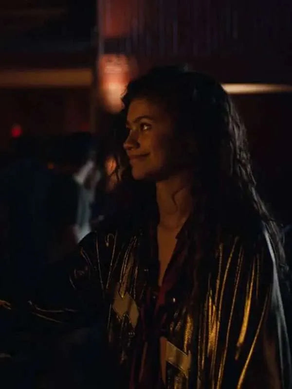 Euphoria Zendaya Black Bomber Jacket