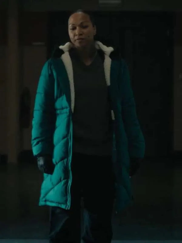 Evangeline Navarro True Detective S04 Puffer Coat