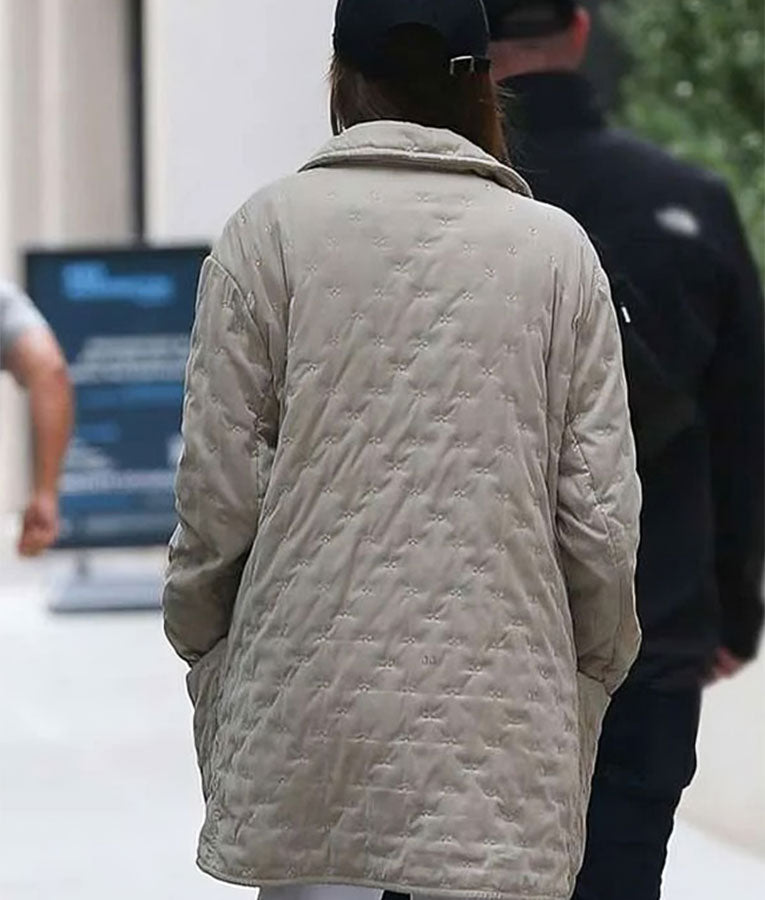 Materialists 2024 Dakota Johnson Quilted Jacket
