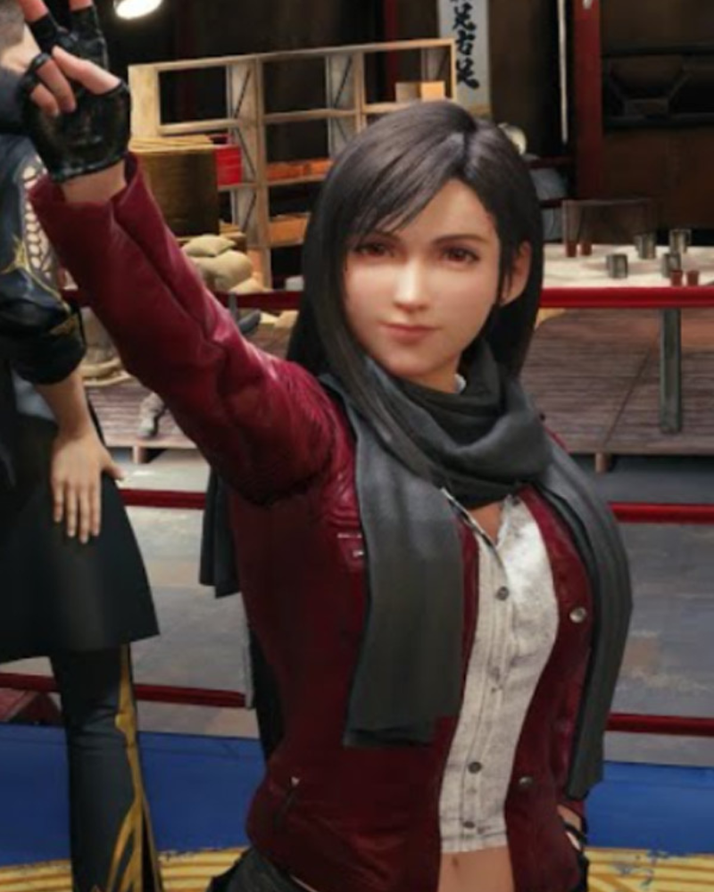 FinalFantasyVIIAdventChildrenVideoGameTifaLockhartRedQuiltedLeatherJacket