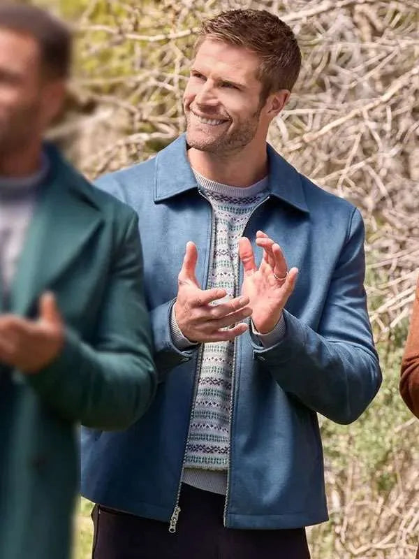 Davey Fisher Finding Mr. Christmas Blue Suede Jacket