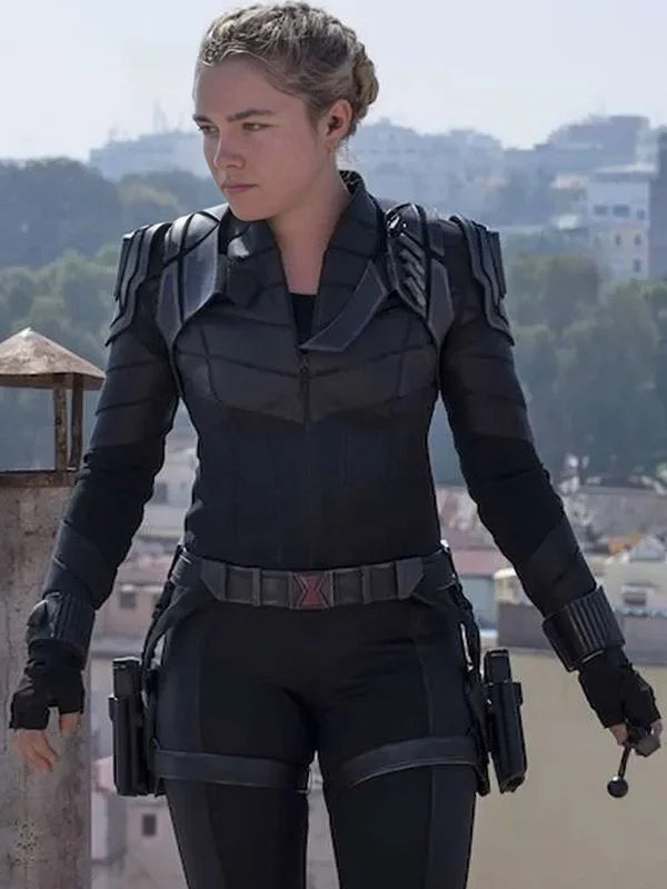 Florence Pugh Thunderbolts Black Leather Jacket