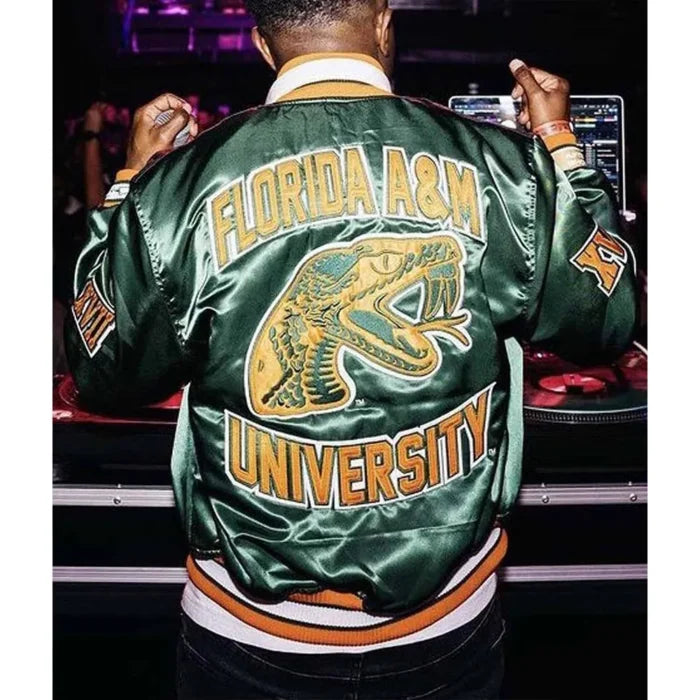 Florida A&M University Green Bomber Jacket