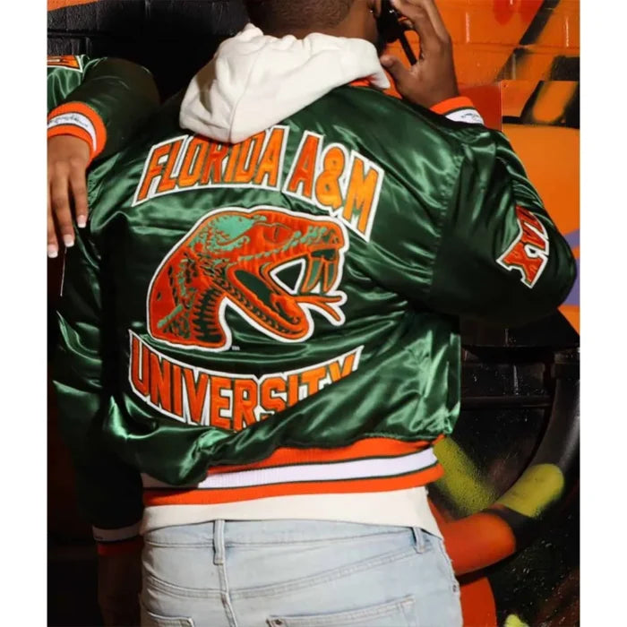 Florida A&M University Green Bomber Jacket