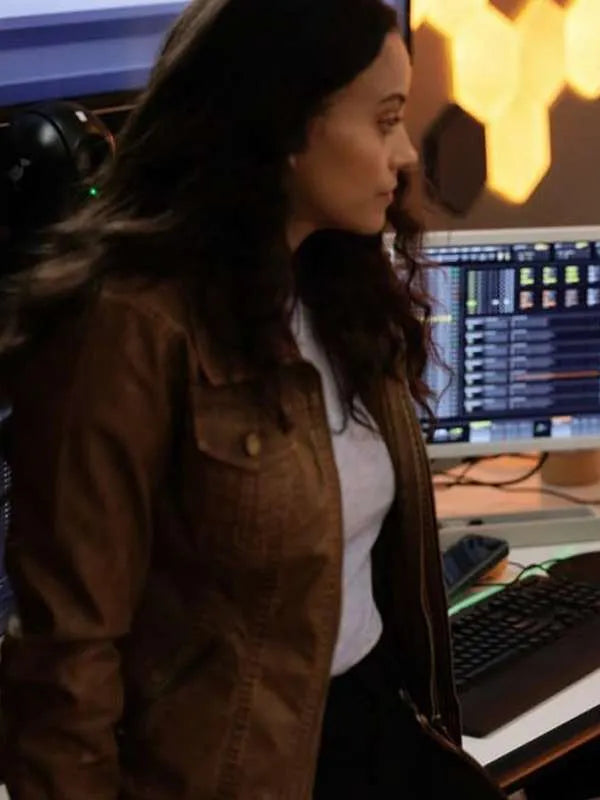 Lacey Quinn Found Brown Leather Jacket