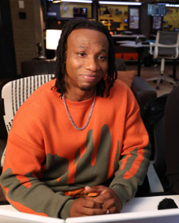 Found S02 Arlen Escarpeta Orange Drip Oversized Sweatshirt