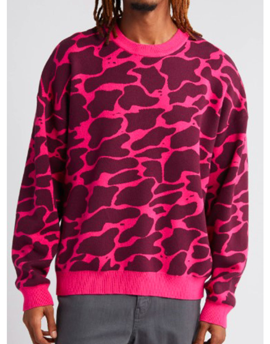 Found S02 Arlen Escarpeta Pink Leopard Sweater