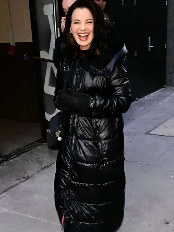 NYC 2025 Fran Drescher Black Puffer Coat
