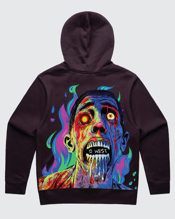 G West Flaming Zombie Hoodie