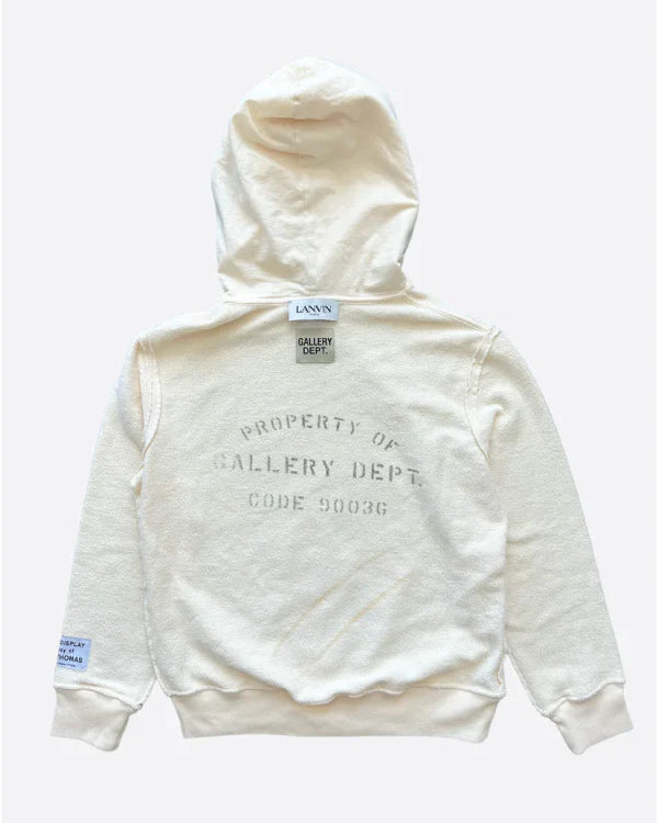 Gallery Dept Lanvin Beige Logo Reverse Hoodie