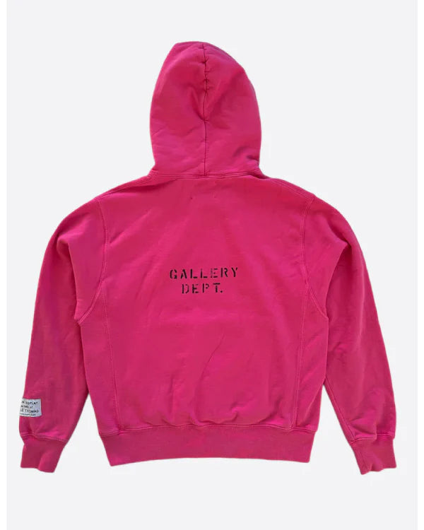 Gallery Dept Pink & Yellow Logo Hoodie