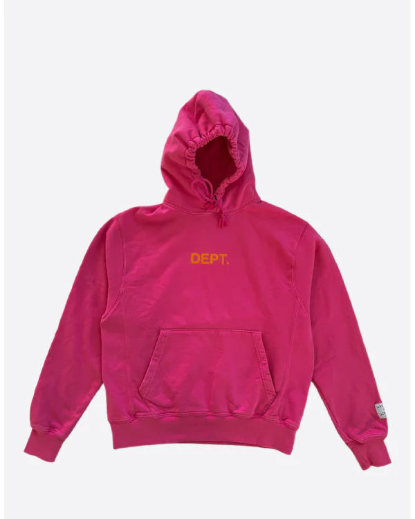 Gallery Dept Pink & Yellow Logo Hoodie