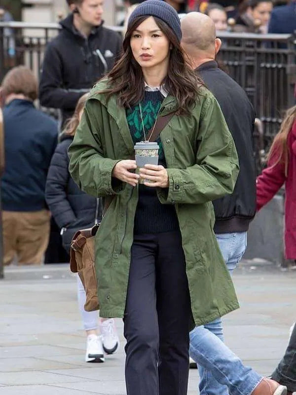 Gemma Chan The Eternals Sersi Green Coat