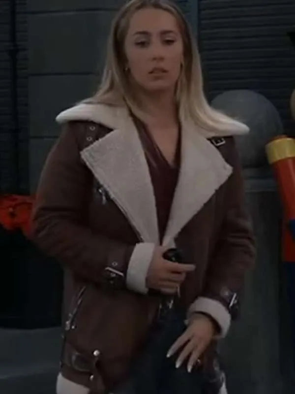 Josslyn Jacks General Hospital Brown Leather Jacket