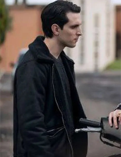 Suburræterna Season 1 Alberto Anacleti Black Leather Jacket