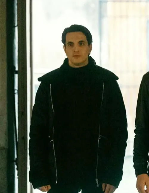 Suburræterna Season 1 Alberto Anacleti Black Leather Jacket