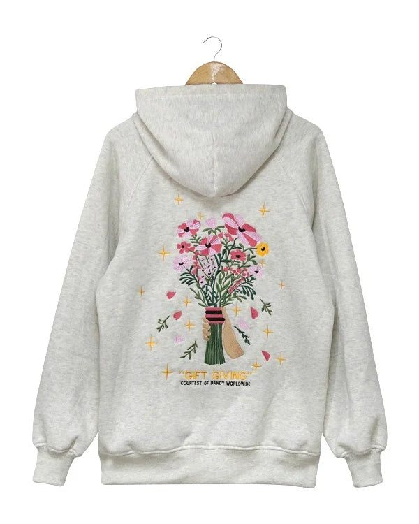 Gift Giving Oversized Lux Hoodie in Heather Gray