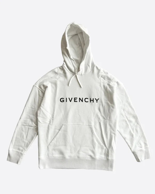 Givenchy White & Black Logo Hoodie