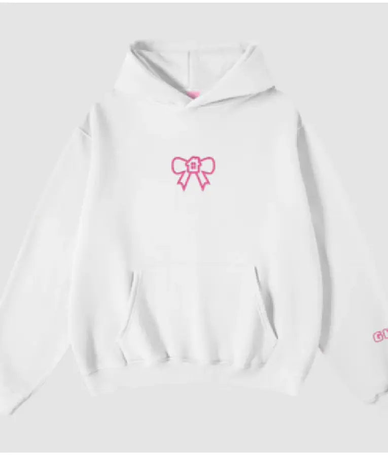 Glow House Pink & White Oversized Hoodie