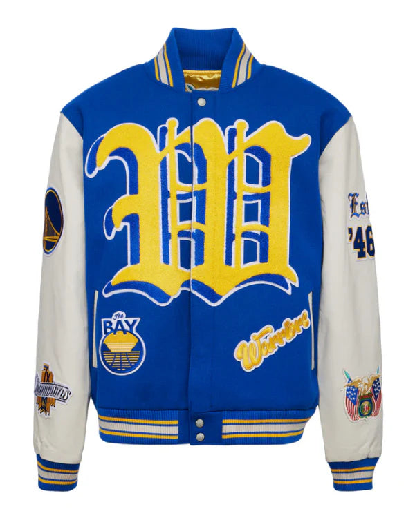 Golden State Warriors Wool & Leather Jacket