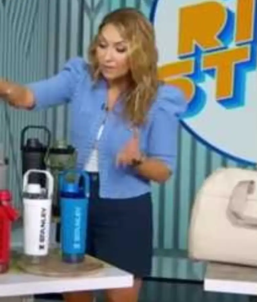 Good Morning America 2025 Lori Bergamotto Crop Textured Cardigan