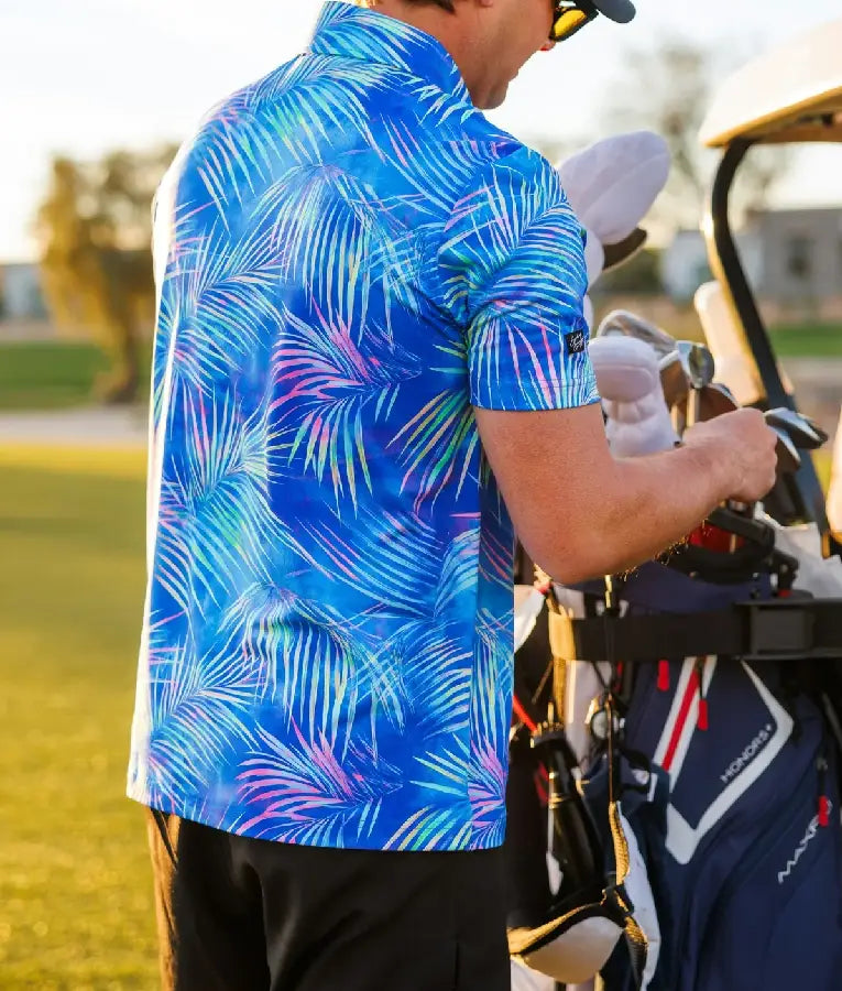 Good Morning America Adam Sandler Leaf Print Polo Shirt