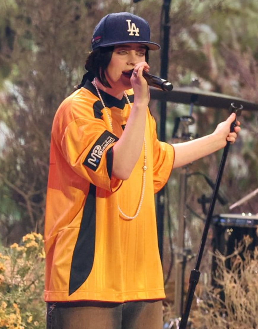 Billie Eilish Grammy Awards 2025 Orange T-shirt