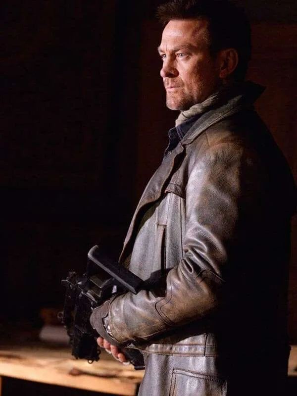 Grant Bowler Defiance Distressed Leather Coat