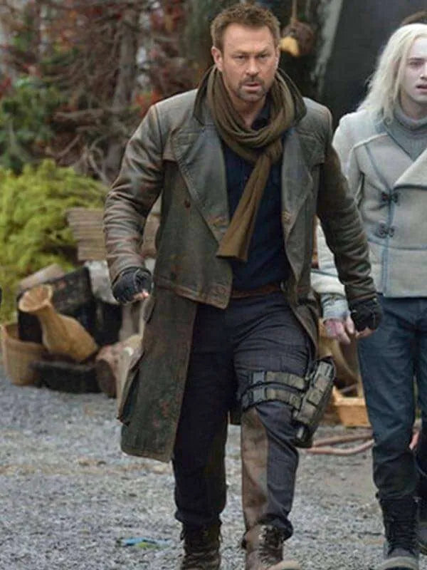 Grant Bowler Defiance Distressed Leather Coat