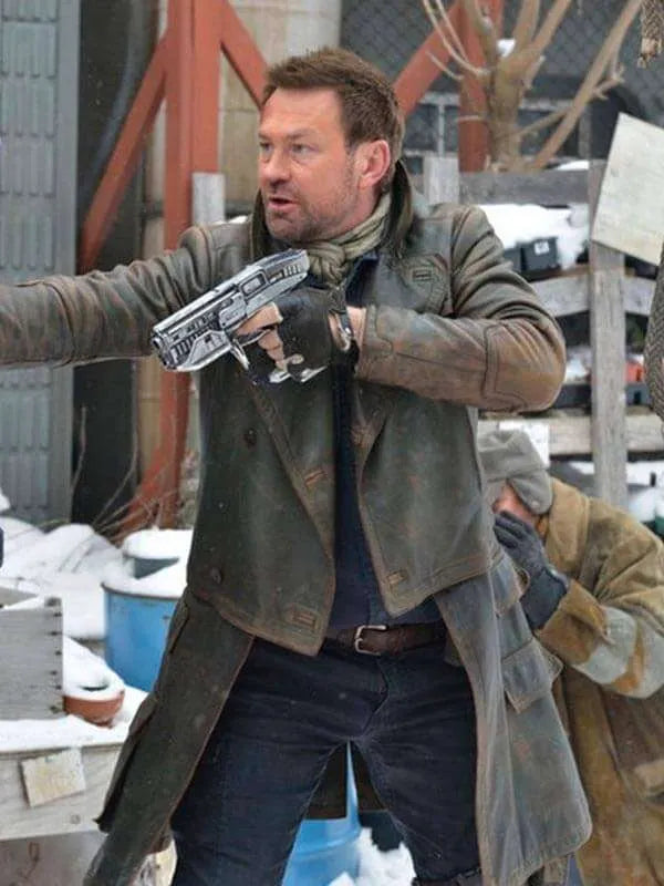 Grant Bowler Defiance Distressed Leather Coat