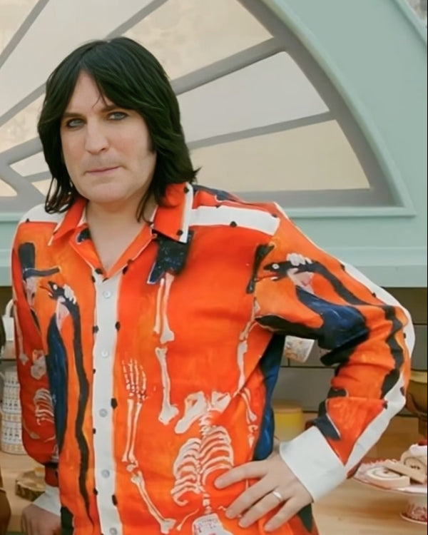 Great British Bake Off S15 Noel Fielding Orange Ramblin Shirt