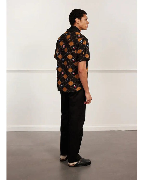 Great British Menu S20 Brown & Black Geo Print Shirt