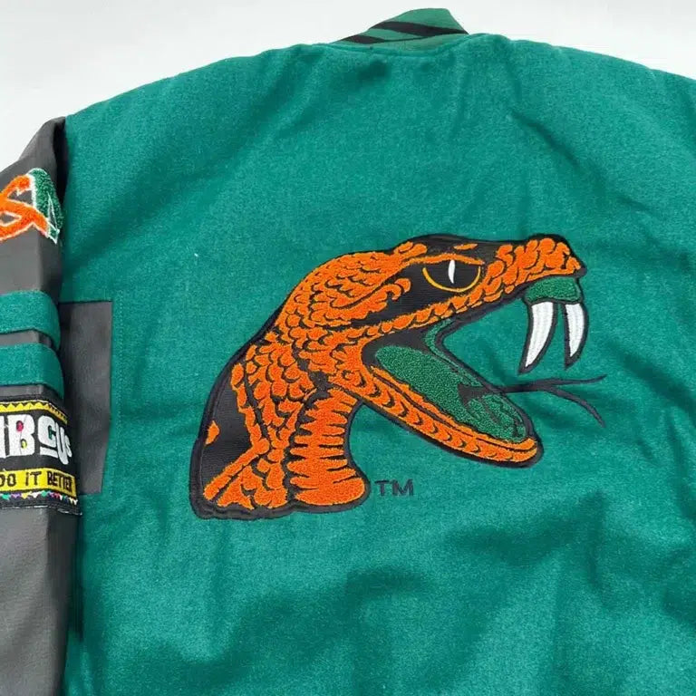 Florida A&M Rattlers Ole Skool Letterman Jacket