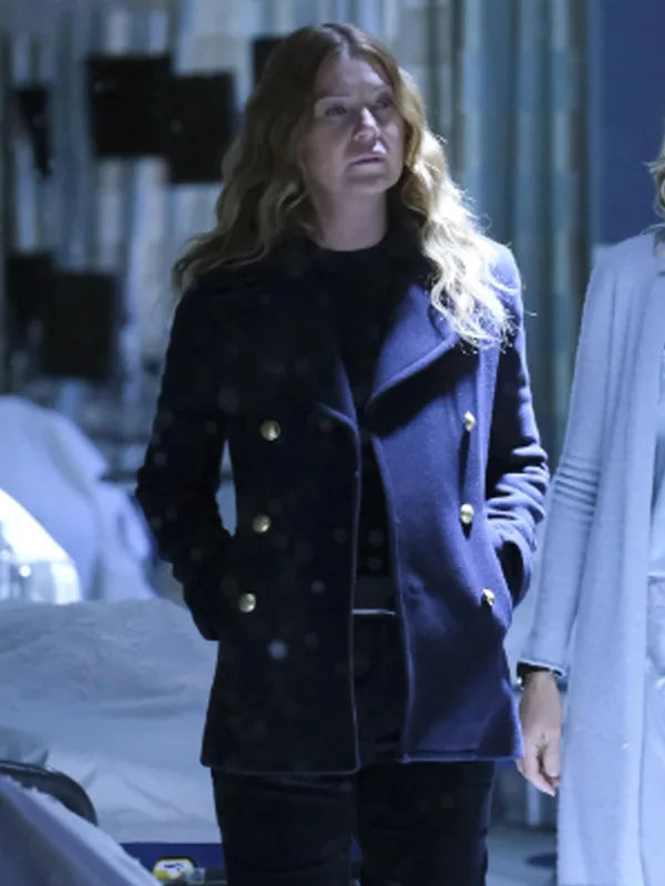 Grey’s Anatomy Dr. Meredith Grey Black Peacoat