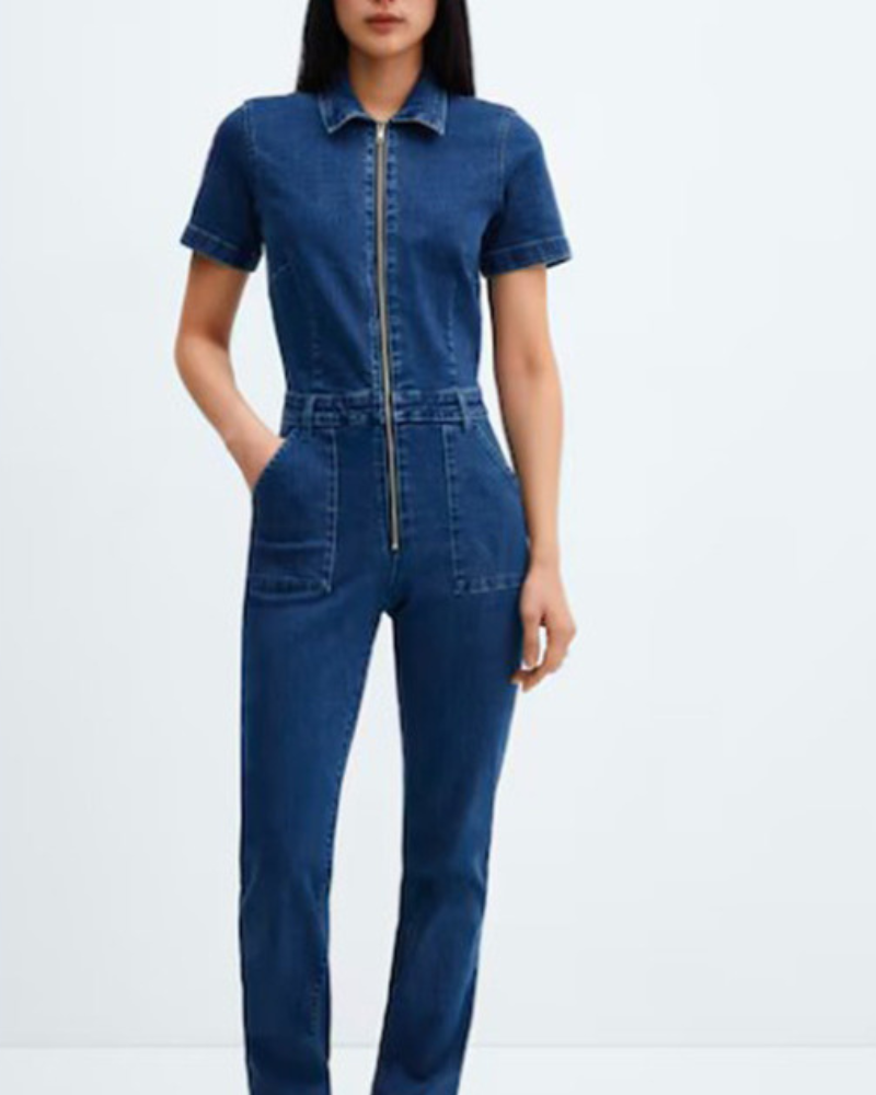 English Teacher 2024 Stephanie Koenig Denim Jumpsuit