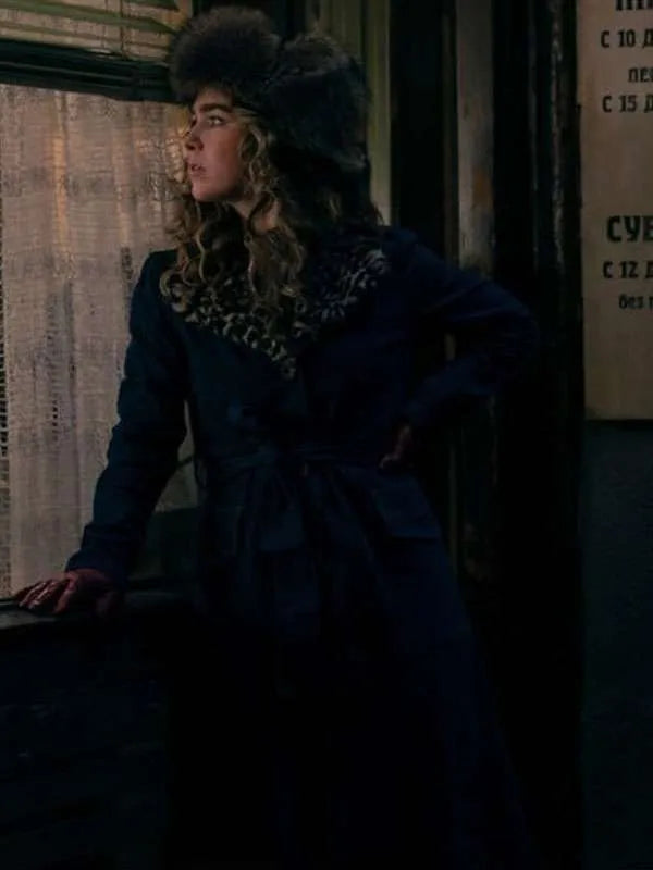 Haley Lu Richardson Ponies Black Wool Coat