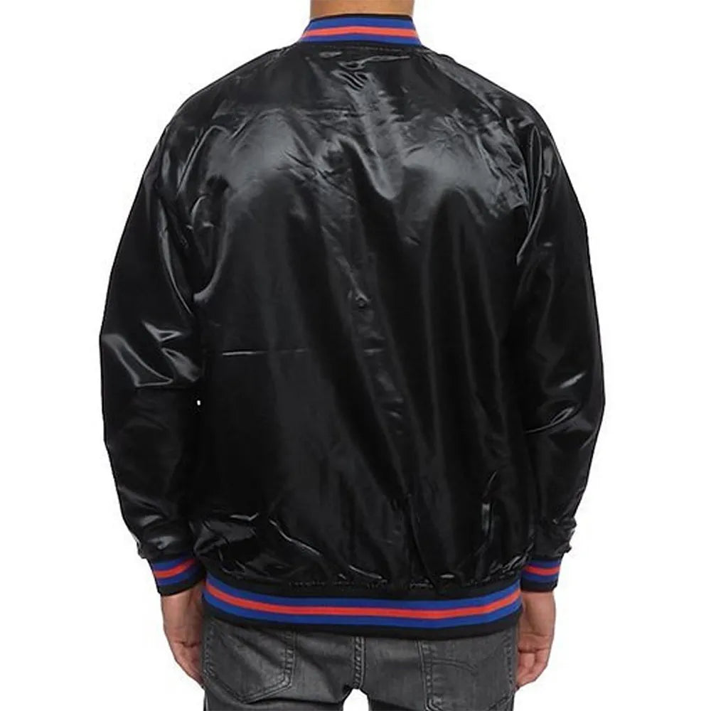 Hardwood Classics NY Knicks Satin Black Jacket