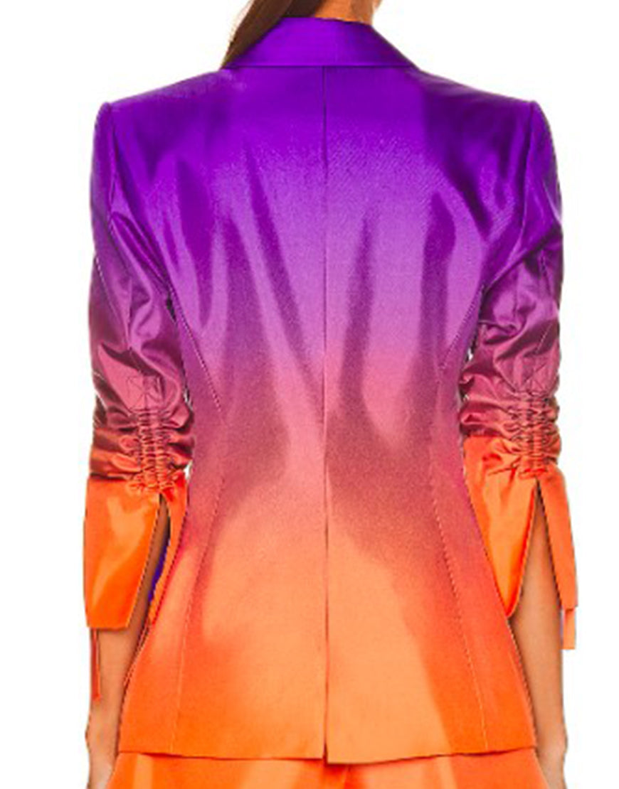 Harlem S03 Grace Byers Ruched Sleeve Ombre Blazer