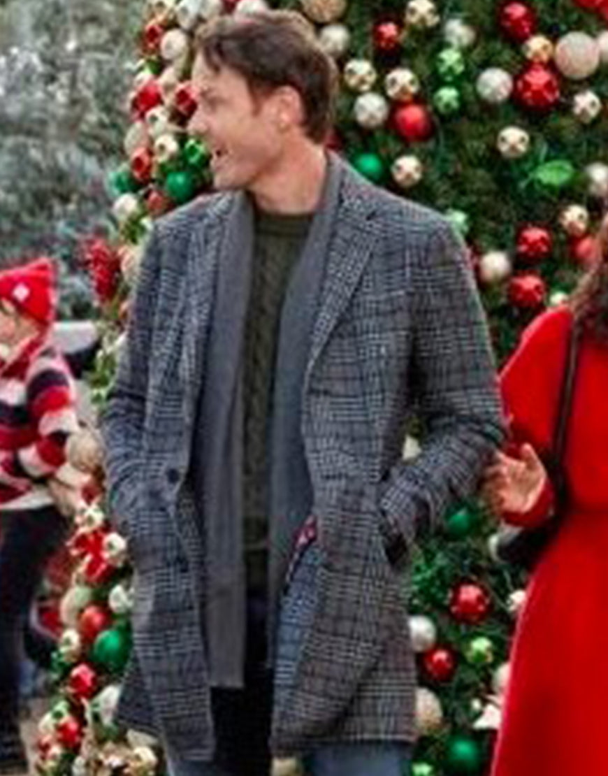 Magic In Mistletoe 2023 Paul Campbell Plaid Coat