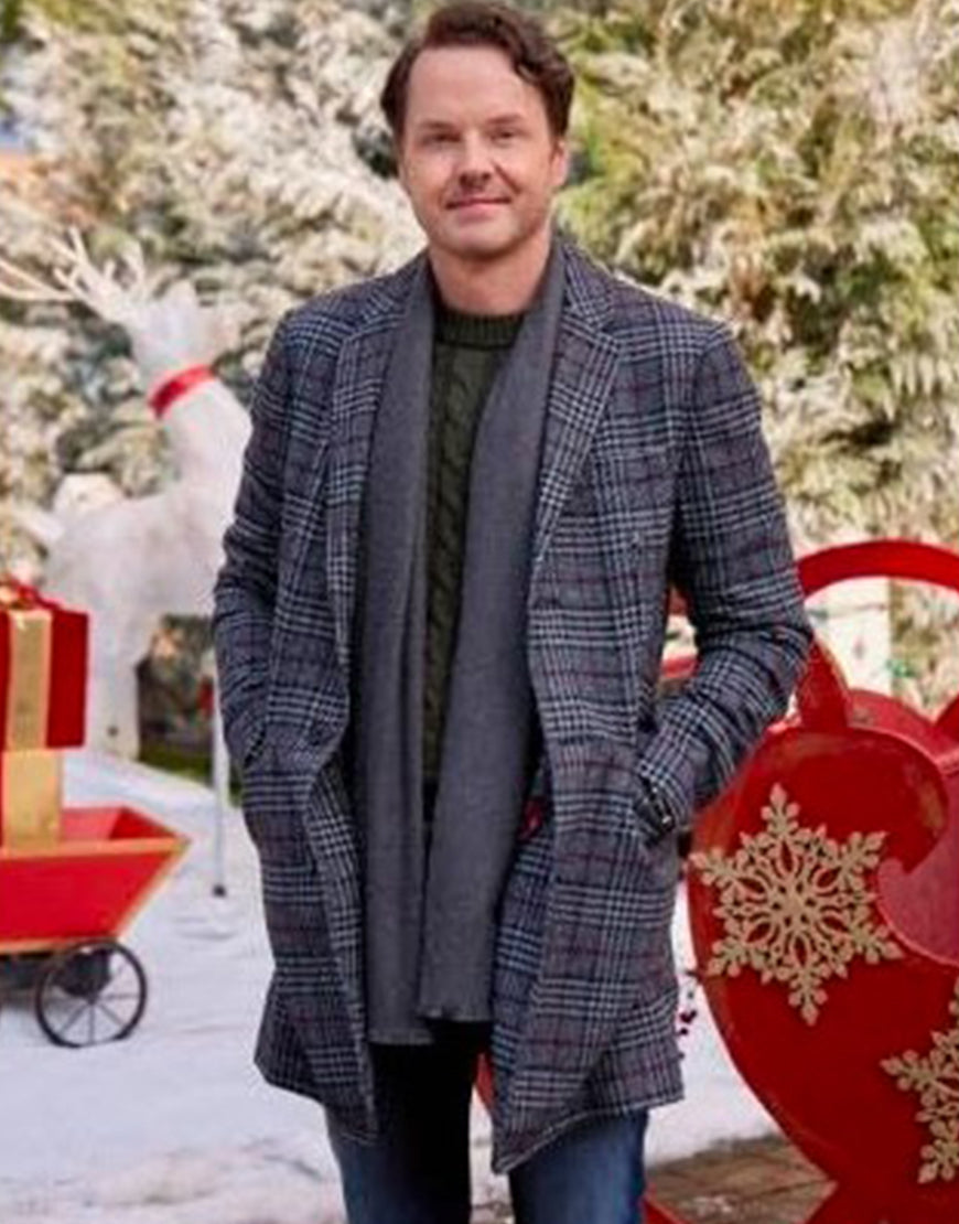 Magic In Mistletoe 2023 Paul Campbell Plaid Coat