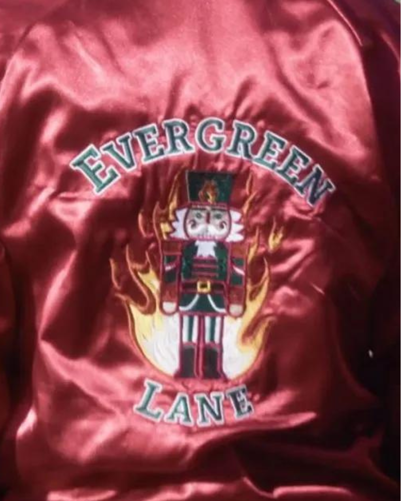 Haul Out The Holly Lit Up Wes Brown Red Varsity Jacket