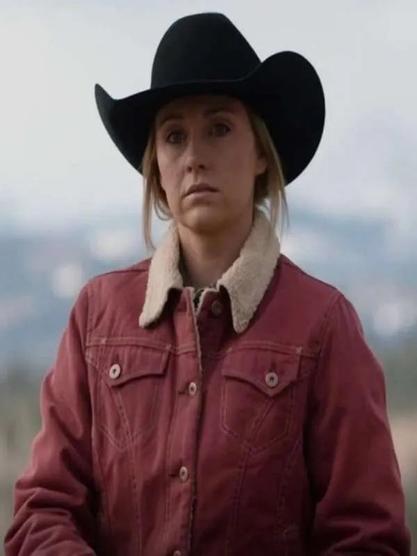 Heartland Season 14 Amy Fleming Red Sherpa Jacket