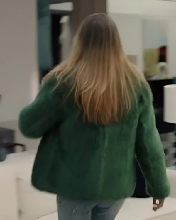 High Potential 2024 Kaitlin Olson Green Fur Coat