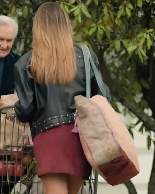 High Potential 2024 Kaitlin Olson Leather Jacket