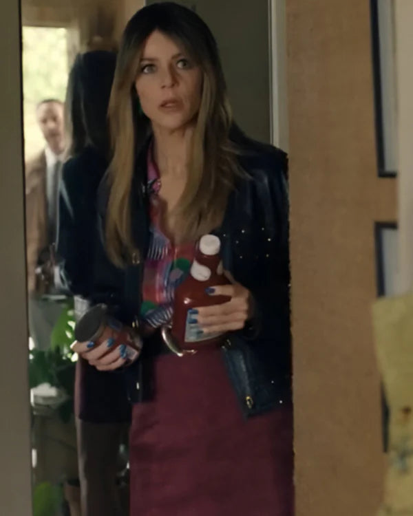 High Potential 2024 Kaitlin Olson Leather Jacket