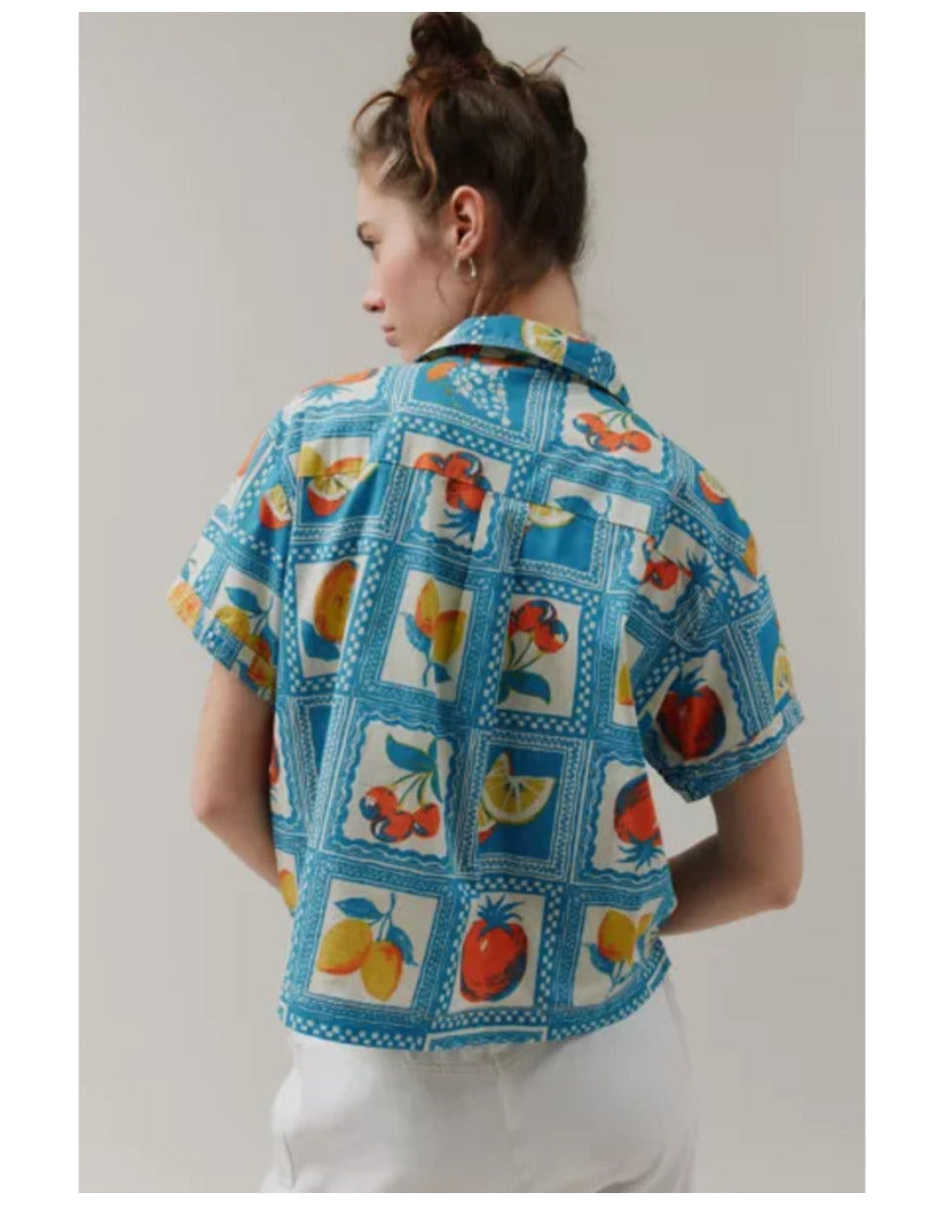 High Potential 2025 Amirah J Fruit Print Shirt